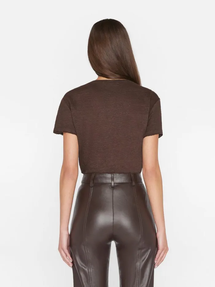 Women Tanks and Tees FRAME Easy True Tee 8212 Espresso Women Tanks and Tees FRAME Easy True Tee 8212 Espresso