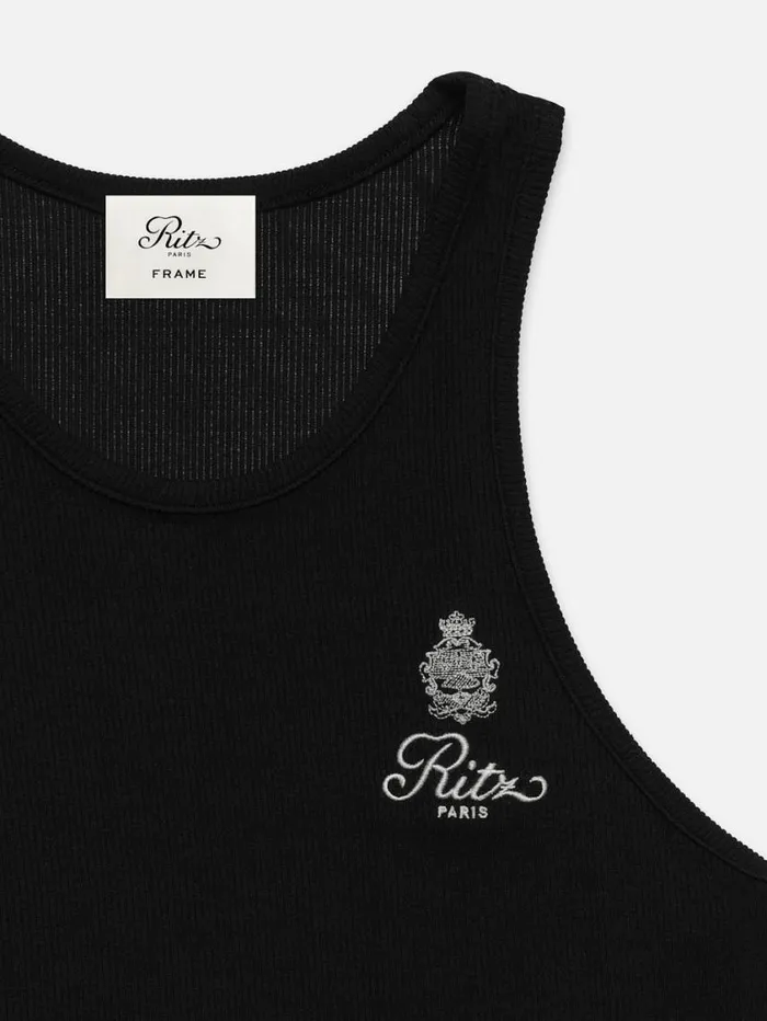 Women Tanks and Tees FRAME Ritz Women039s Rib Tank 8212 Black Women Tanks and Tees FRAME Ritz Women039s Rib Tank 8212 Black