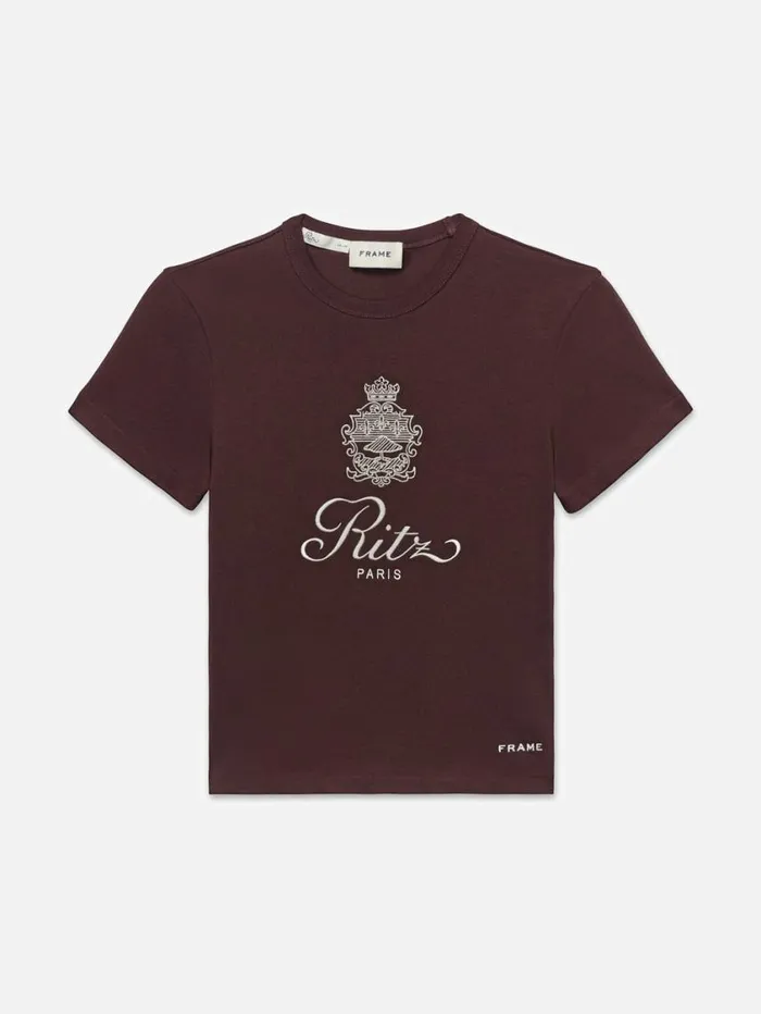 Women Tanks and Tees FRAME Ritz Women039s Tee 8212 Bordeaux