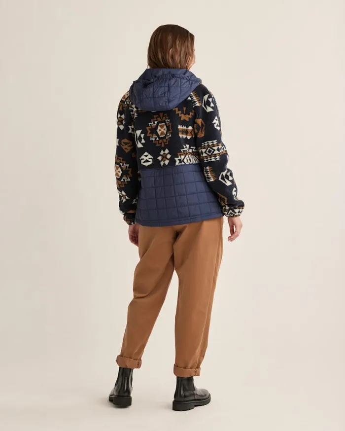 Women TANSY FLEECE HOODED JACKET Midnight Highland Ridge Pendleton Jackets and Coats