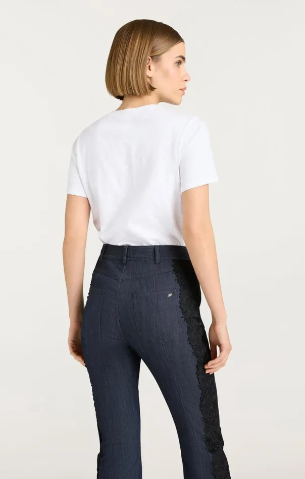 Women Textured Je T039aime Tee Whiteblack Cinq Sept Tees