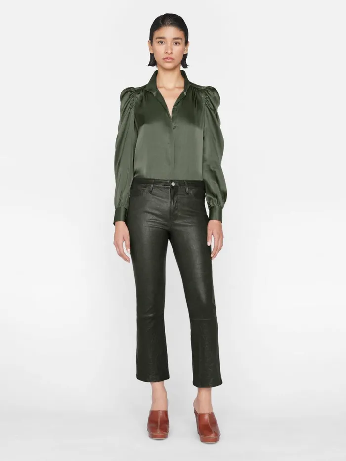 Women Tops and Blouses FRAME Gillian Long Sleeve Top 8212 Surplus