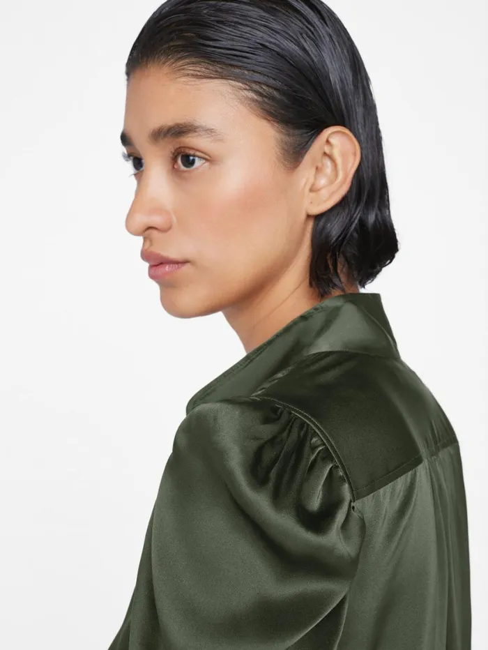 Women Tops and Blouses FRAME Gillian Long Sleeve Top 8212 Surplus