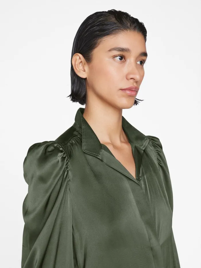 Women Tops and Blouses FRAME Gillian Long Sleeve Top 8212 Surplus