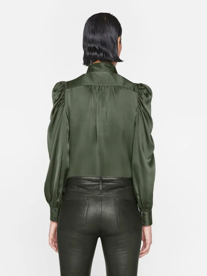 Women Tops and Blouses FRAME Gillian Long Sleeve Top 8212 Surplus