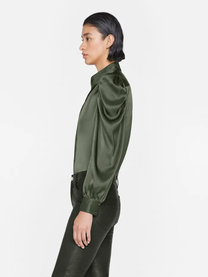 Women Tops and Blouses FRAME Gillian Long Sleeve Top 8212 Surplus