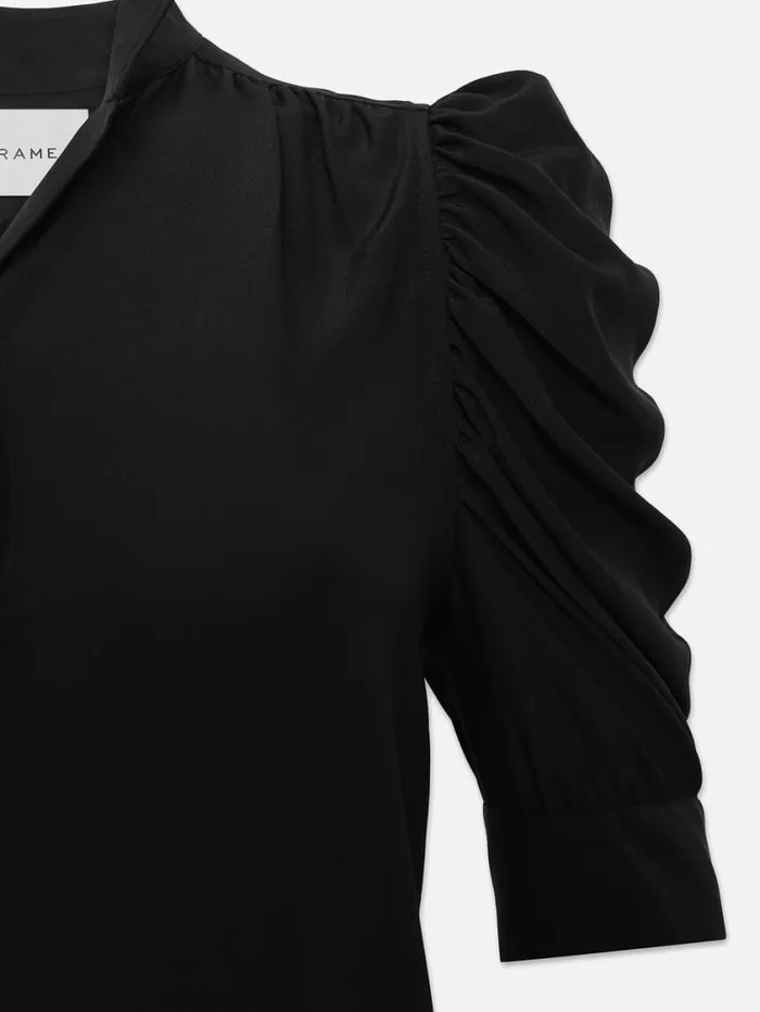Women Tops and Blouses FRAME Gillian Top 8212 Noir