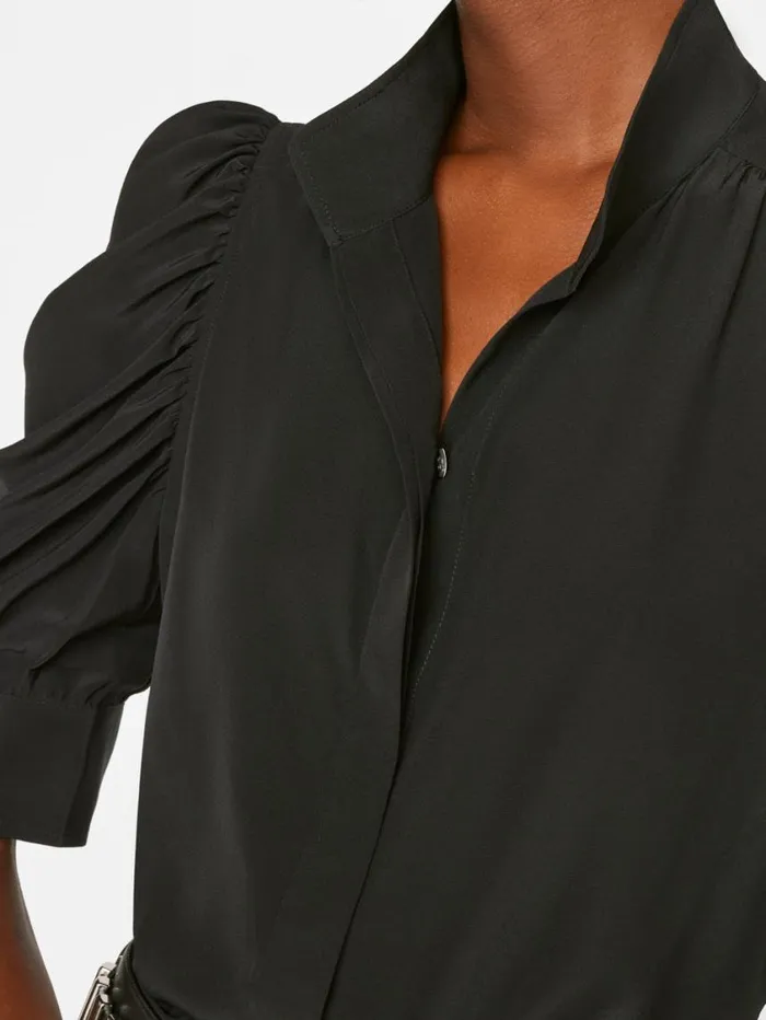 Women Tops and Blouses FRAME Gillian Top 8212 Noir