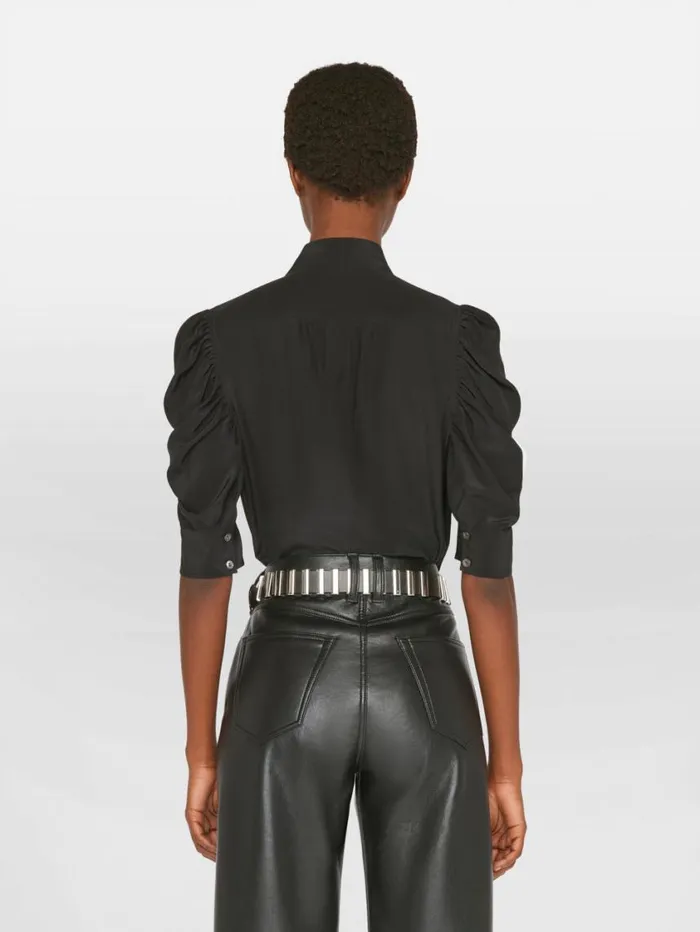 Women Tops and Blouses FRAME Gillian Top 8212 Noir