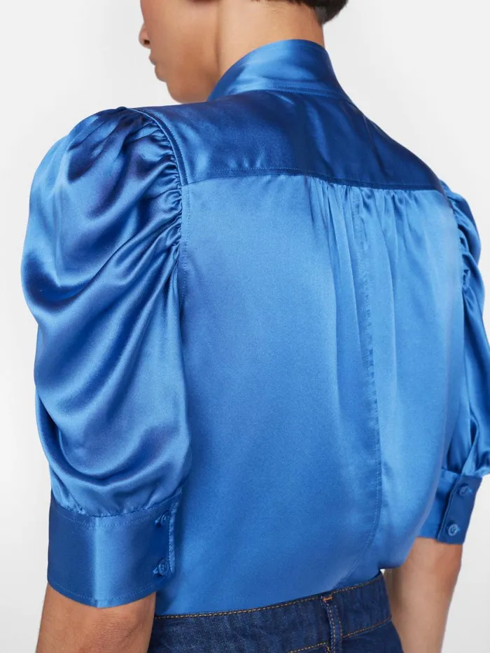 Women Tops and Blouses FRAME Gillian Top 8212 Slate Blue Women Tops and Blouses FRAME Gillian Top 8212 Slate Blue