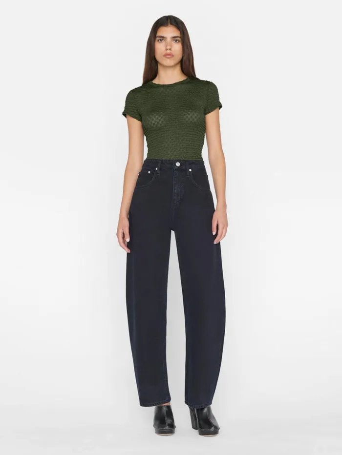 Women Tops and Blouses FRAME Mesh Lace Baby Tee 8212 Surplus Women Tops and Blouses FRAME Mesh Lace Baby Tee 8212 Surplus