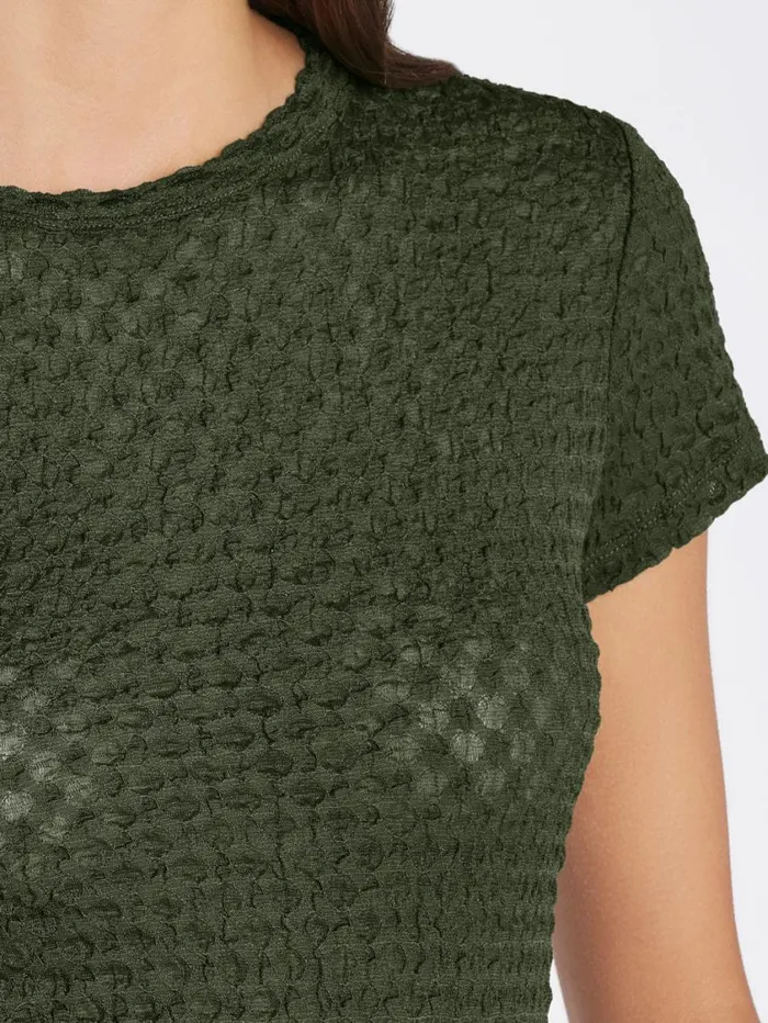 Women Tops and Blouses FRAME Mesh Lace Baby Tee 8212 Surplus Women Tops and Blouses FRAME Mesh Lace Baby Tee 8212 Surplus