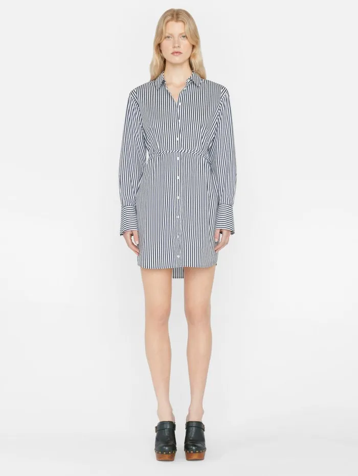 Women Tops and Blouses FRAME Mini Shirt Dress 8212 Blanc Multi Women Tops and Blouses FRAME Mini Shirt Dress 8212 Blanc Multi