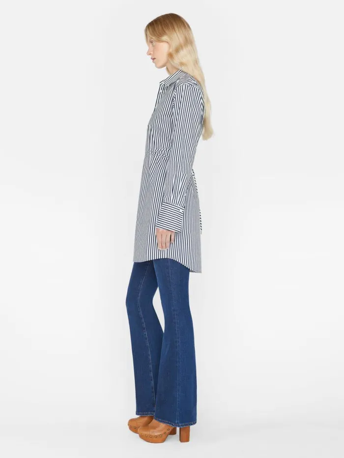 Women Tops and Blouses FRAME Mini Shirt Dress 8212 Blanc Multi Women Tops and Blouses FRAME Mini Shirt Dress 8212 Blanc Multi