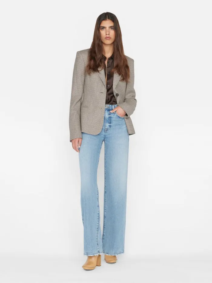 Women Tops and Blouses FRAME The Oversized Shirt 8212 Espresso