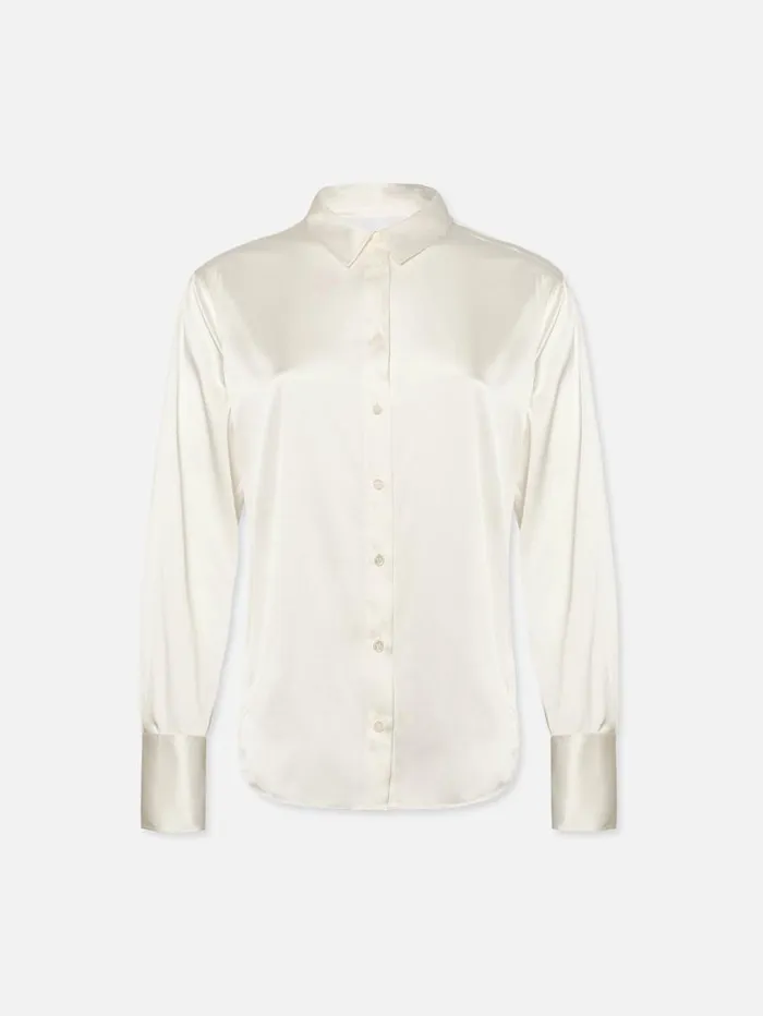Women Tops and Blouses FRAME The Standard Shirt 8212 Off White