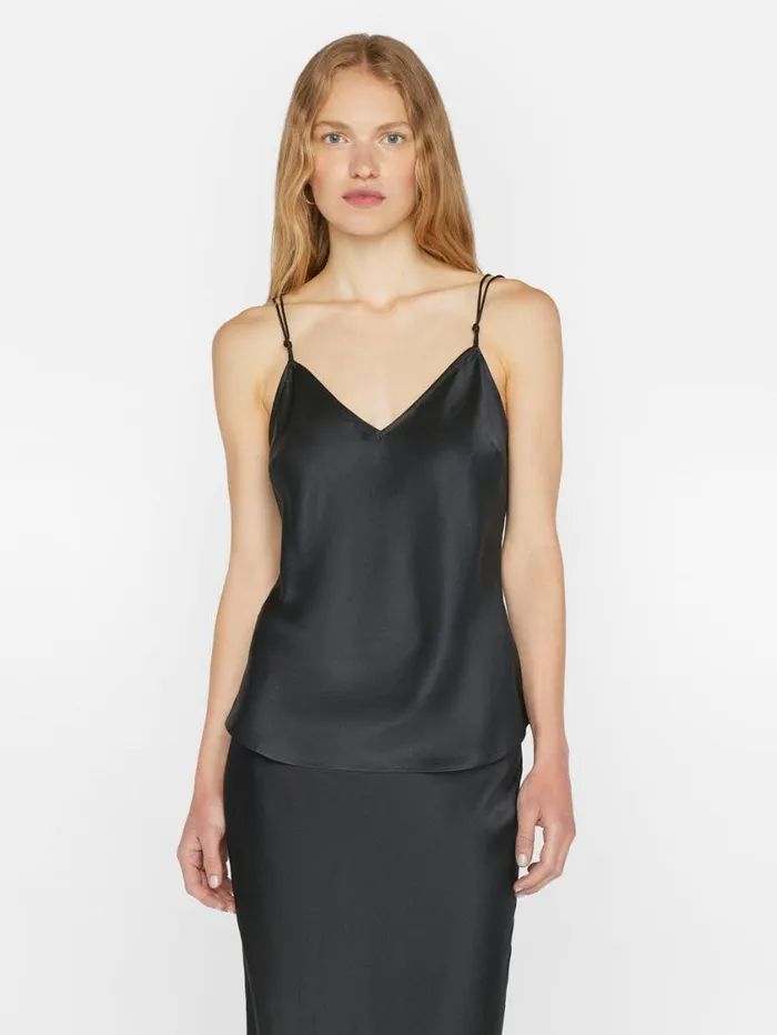 Women Tops and Blouses FRAME VNeck Cami Top 8212 Noir