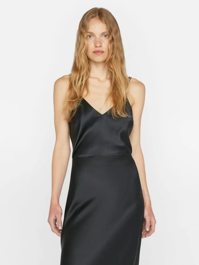 Women Tops and Blouses FRAME VNeck Cami Top 8212 Noir