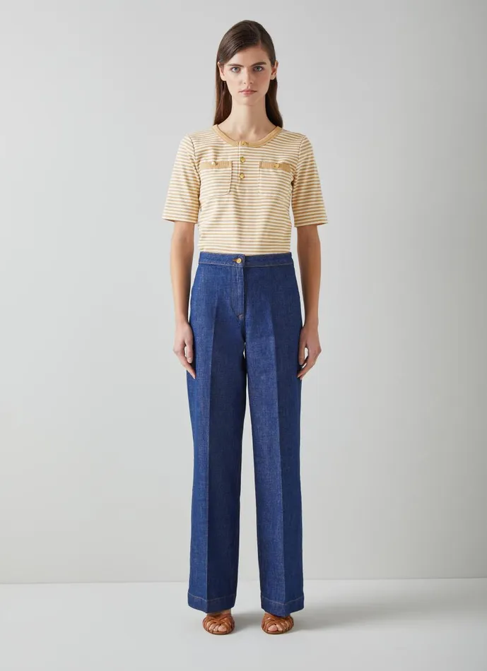 Women Tops LKBennett Charlie Camel And Cream Striped TShirt Camel Cream Women Tops LKBennett Charlie Camel And Cream Striped TShirt Camel Cream
