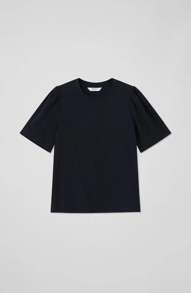 Women Tops LKBennett Issy Black Organic Cotton TShirt Black