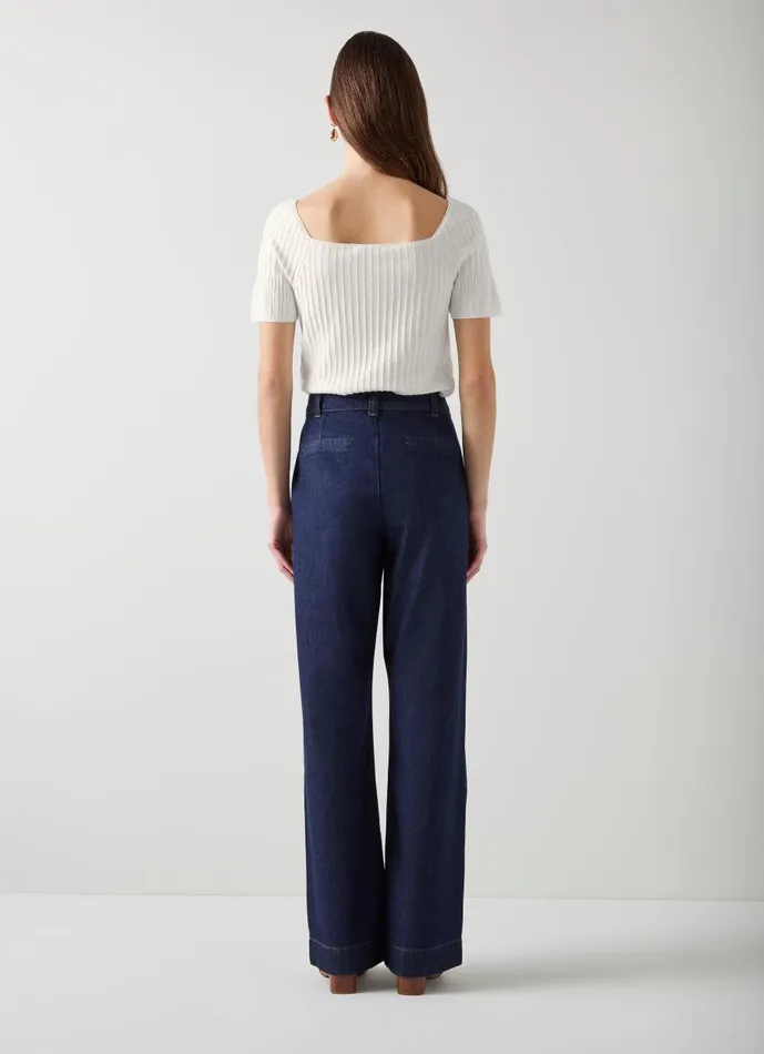 Women Tops LKBennett Maria Ivory Beaded Knitted Top Ivory