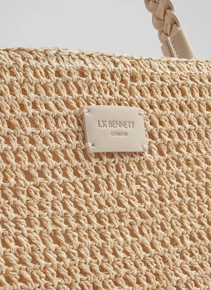 Women Tote Bags LKBennett Isabella Natural Raffia Bag Women Tote Bags LKBennett Isabella Natural Raffia Bag