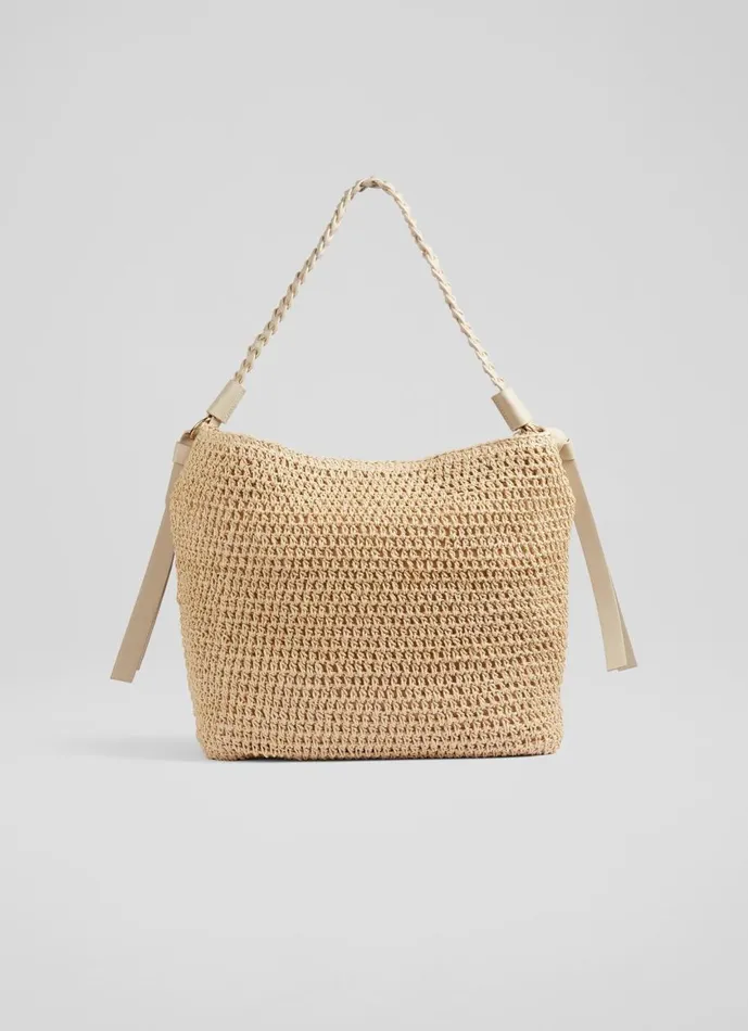 Women Tote Bags LKBennett Isabella Natural Raffia Bag Women Tote Bags LKBennett Isabella Natural Raffia Bag