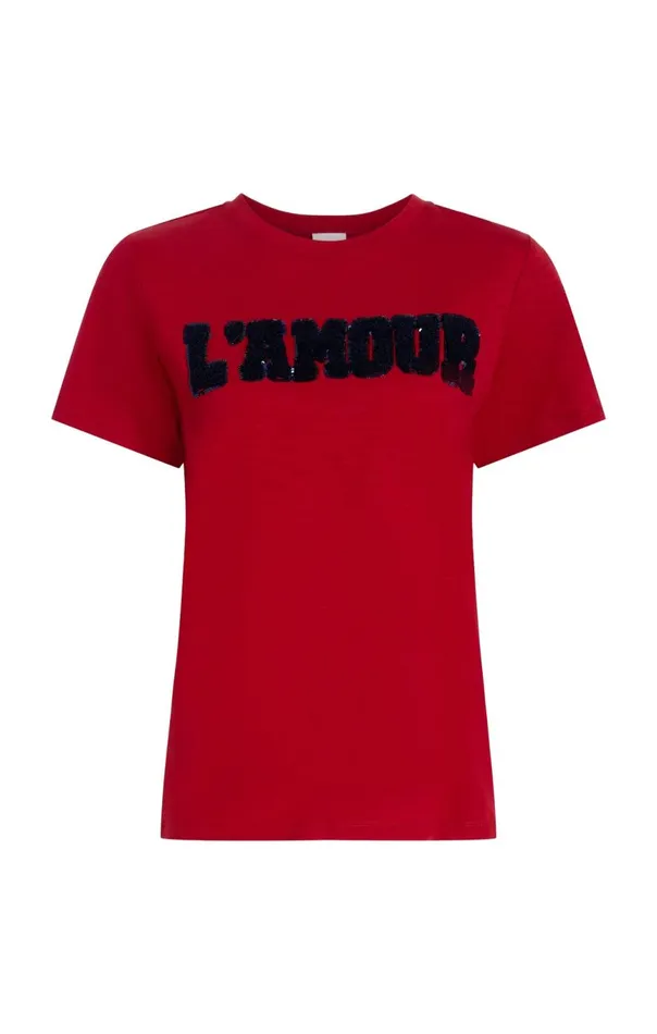 Women Toweled L039amour Shrunken Tee Rosewoodnavy Cinq Sept Tees