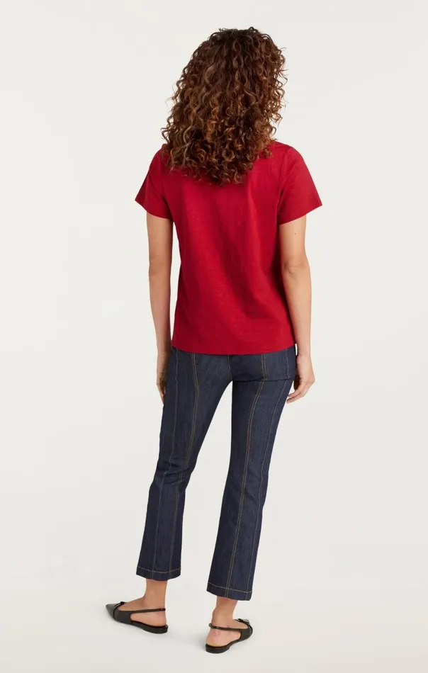 Women Toweled L039amour Shrunken Tee Rosewoodnavy Cinq Sept Tees