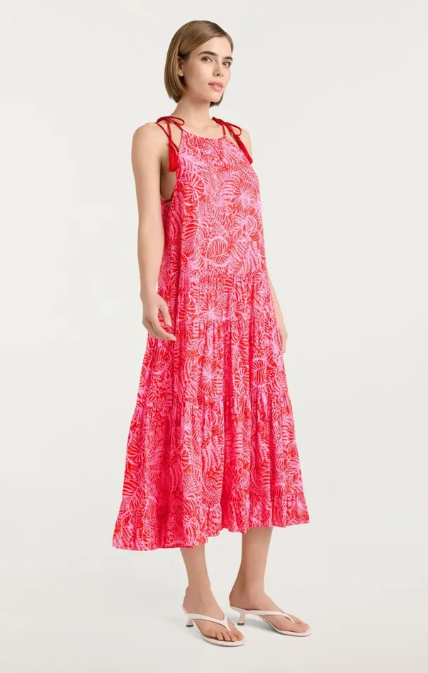 Women Tropical Inkblot Winnie Dress Bisoububblegum Cinq Sept Coverups