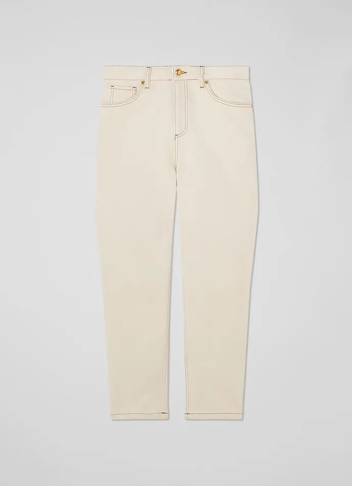 Women Trousers LKBennett Allie Ecru Denim Cropped Jeans Ecru Women Trousers LKBennett Allie Ecru Denim Cropped Jeans Ecru