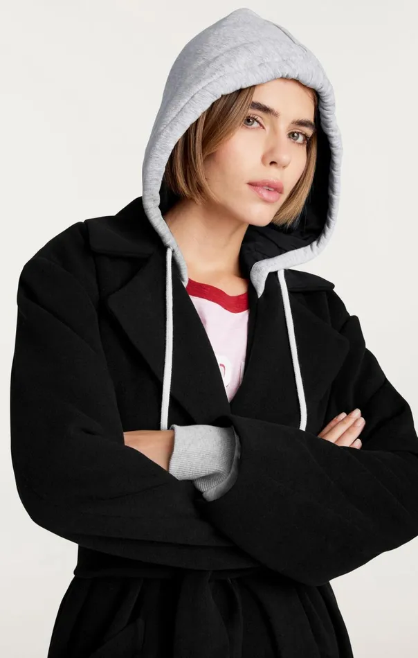 Women Vander Coat Blackheathergrey Cinq Sept Jackets