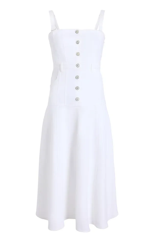 Women Veena Dress White Cinq Sept Midi