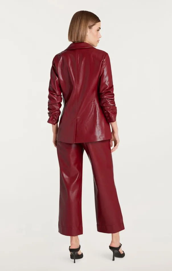 Women Vegan Leather Kylie Blazer Rhubarb Cinq Sept Blazers