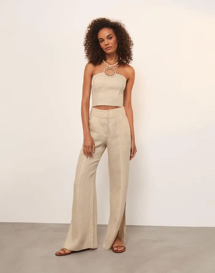 Women ViX Paula Hermanny Bottoms Ester Pants 8211 Natural