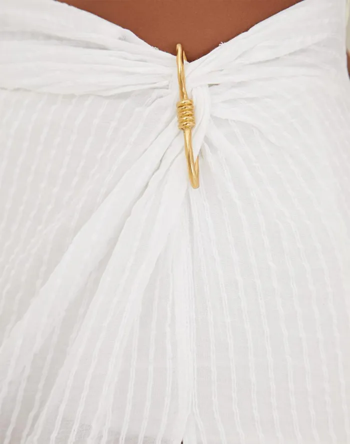 Women ViX Paula Hermanny Bottoms Eug Midi Skirt 8211 Off White
