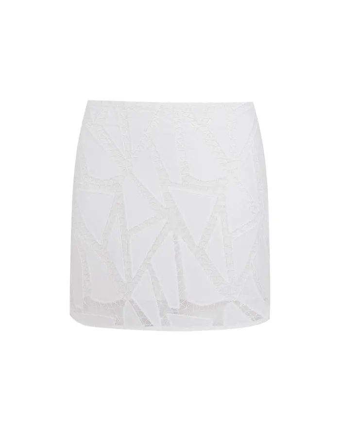 Women ViX Paula Hermanny Bottoms Luna Mini Skirt 8211 Off White