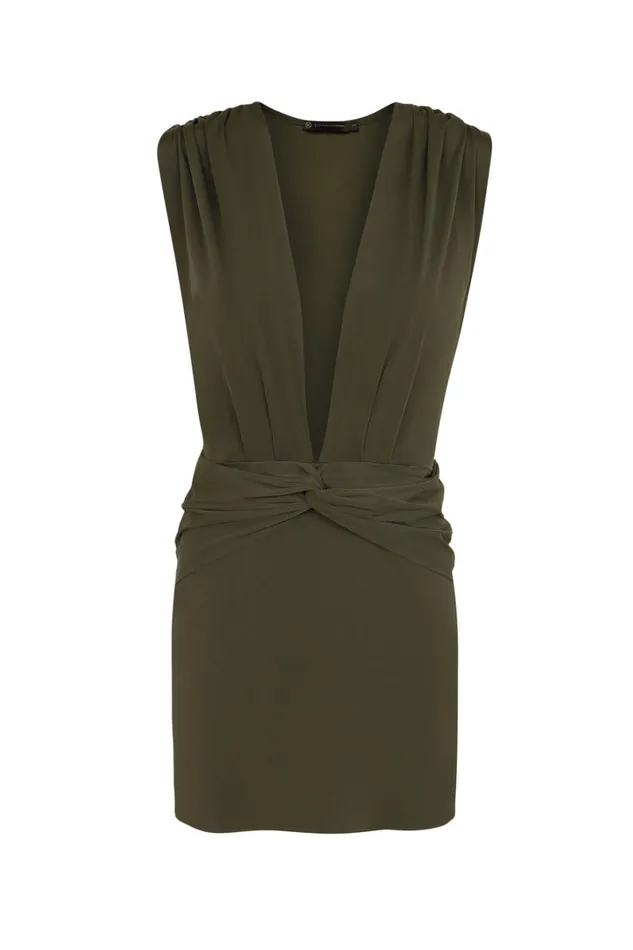 Women ViX Paula Hermanny Cover Ups Cindy Short Cover Up 8211 Evergreen