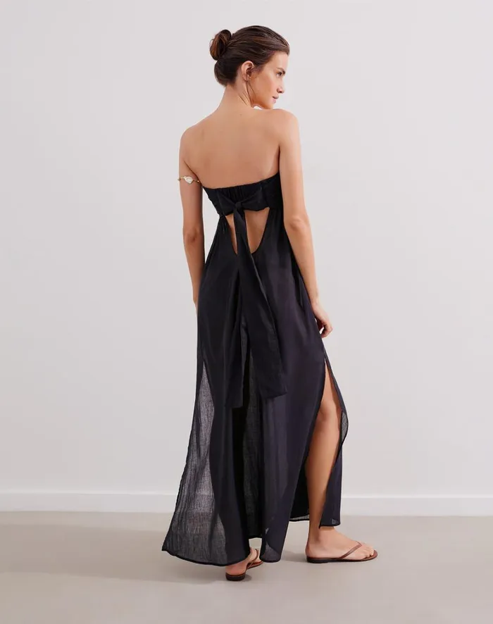 Women ViX Paula Hermanny Cover Ups Davina Long Cover Up 8211 Black