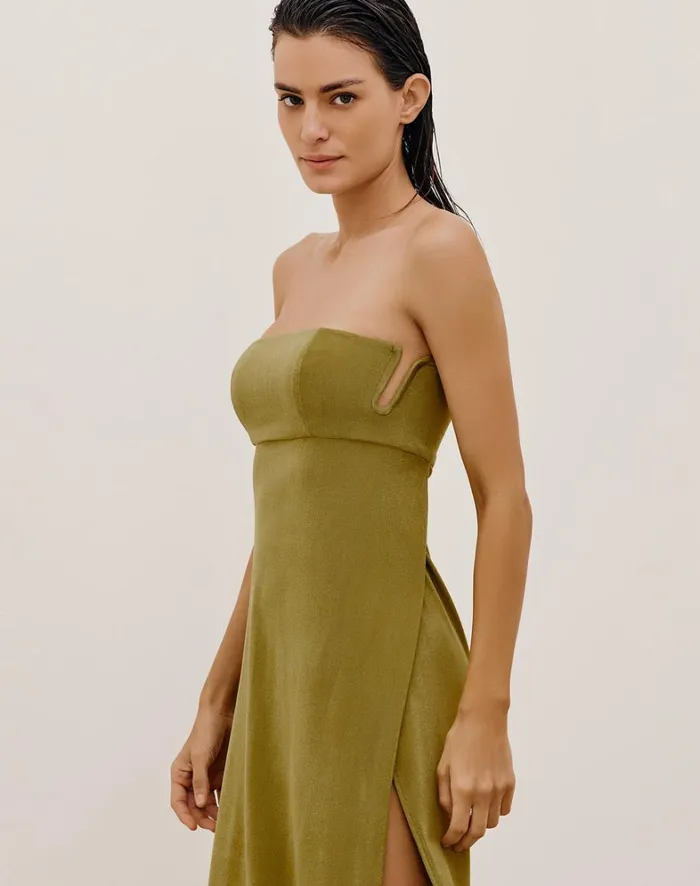 Women ViX Paula Hermanny Cover Ups Esther Long Cover Up 8211 Avocado