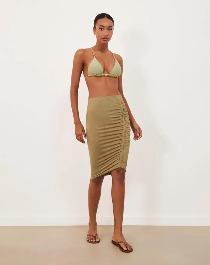 Women ViX Paula Hermanny Cover Ups Frida Midi Skirt 8211 Olivine