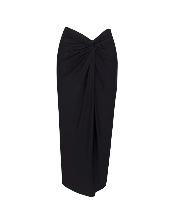 Women ViX Paula Hermanny Cover Ups Karen Midi Skirt 8211 Black