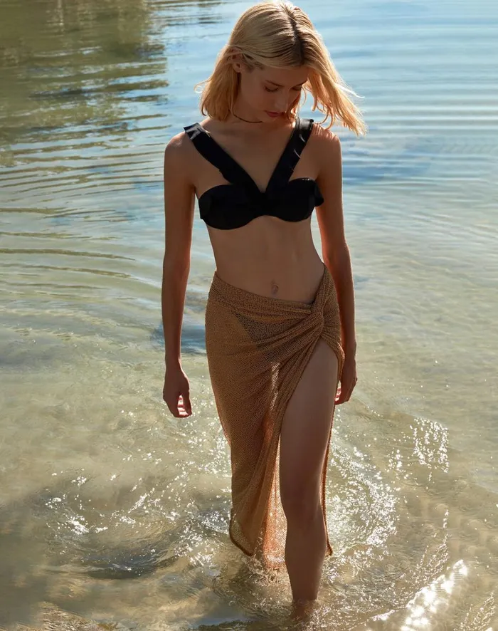 Women ViX Paula Hermanny Cover Ups Karen Midi Skirt 8211 Dark Desert