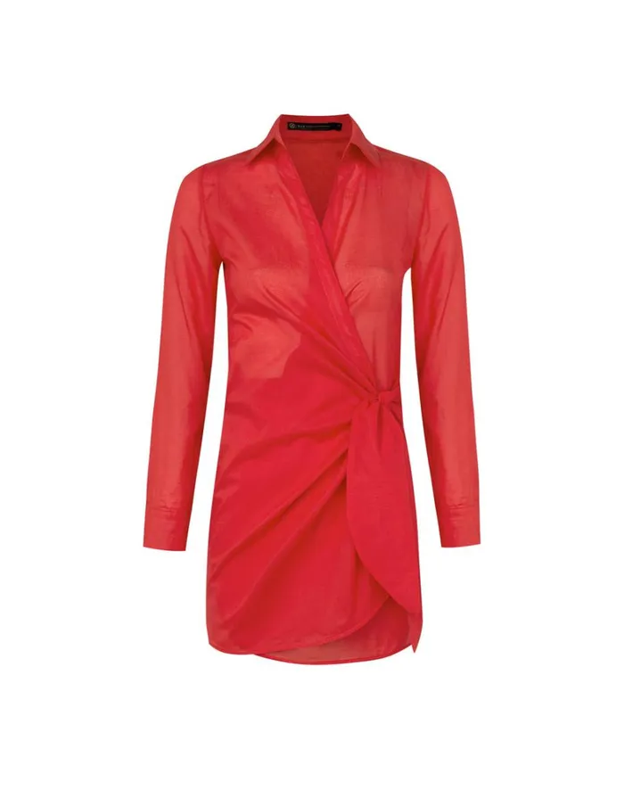 Women ViX Paula Hermanny Cover Ups Lia Short Cover Up 8211 Red Poppy