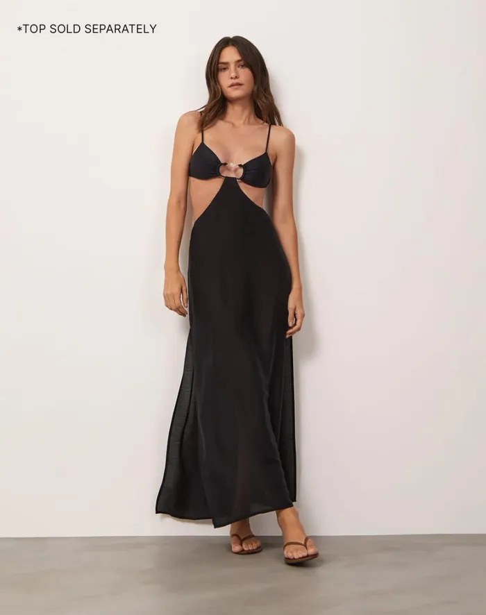 Women ViX Paula Hermanny Cover Ups Max Long Skirt 8211 Black