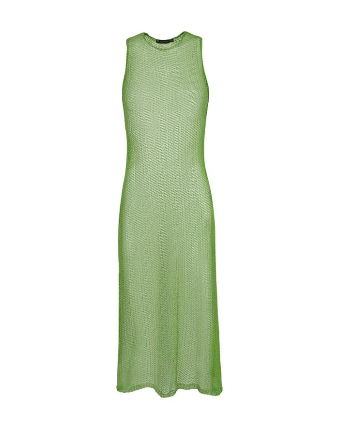 Women ViX Paula Hermanny Cover Ups Mesh Twist Long Cover Up 8211 Acid Green