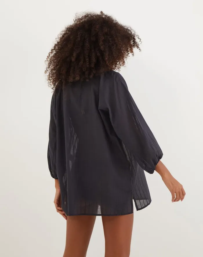Women ViX Paula Hermanny Cover Ups Moana Short Cover Up 8211 Black
