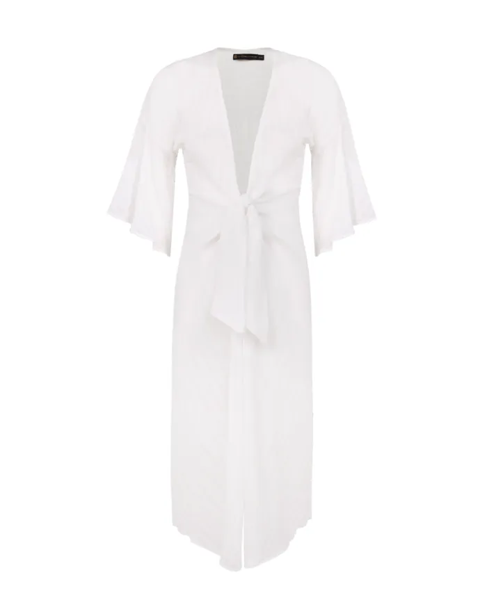 Women ViX Paula Hermanny Cover Ups Perola Long Caftan 8211 Off White