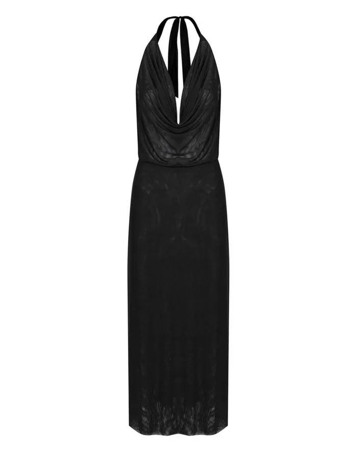 Women ViX Paula Hermanny Cover Ups Tilly Long Cover Up 8211 Black