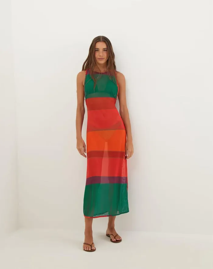 Women ViX Paula Hermanny Cover Ups Twist Long Cover Up 8211 Heatwave